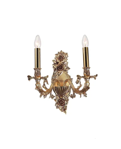 Бра FIRENZE W1780.2 antique gold Lucia Tucci без плафона на 2 лампы, основание золотое в стиле классический  фото 2